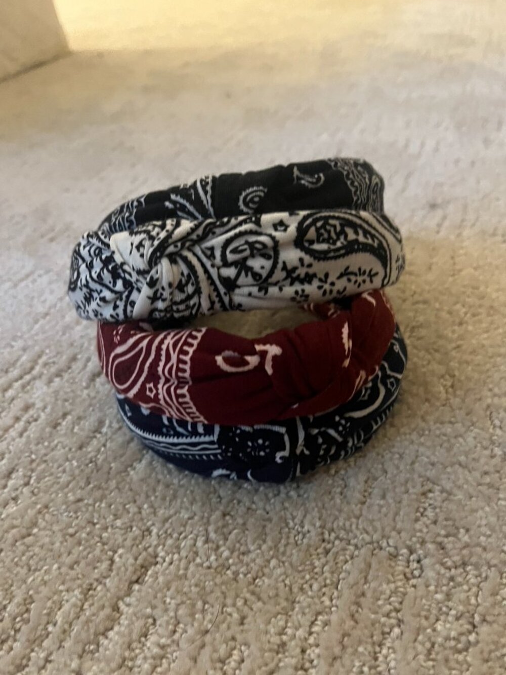 Top Knot Paisley Bandana Headbands Set of 4